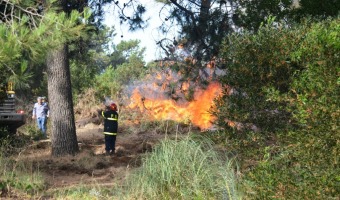 INCENDIO CONTROLADO LUEGO DE HORAS DE TRABAJO