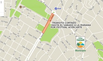 Corte de Tránsito por el Festival AcercArte