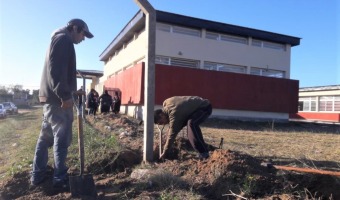 SE INICI LA CONSTRUCCIN DEL PAREDN DE LA ESCUELA SECUNDARIA 6