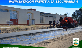 Pavimentacin frente a la escuela secundaria 6