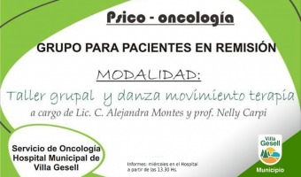 TALLER  GRUPAL Y DANZA MOVIMIENTO TERAPIA PARA PACIENTES ONCOLGICOS