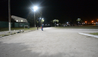 LAS LUCES LEDS DEL POLIDEPORTIVO YA ESTN EN MARCHA