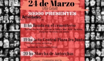 Actividades por el Da de la Memoria Verdad y justicia