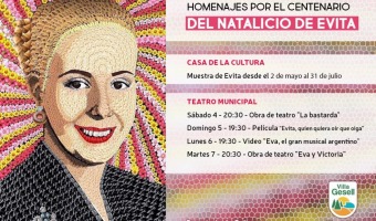 HOMENAJES POR EL CENTENARIO DEL NATALICIO DE EVITA