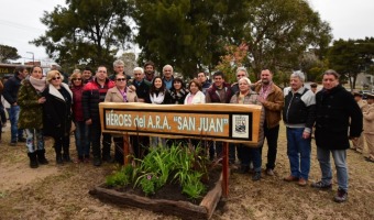 SE INAUGUR LA PLAZOLETA HROES DEL ARA SAN JUAN