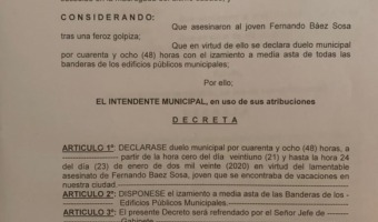 El Intendente de Villa Gesell decret duelo municipal por 48 horas