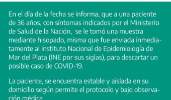 LA MUNICIPALIDAD ENVI UN NUEVO HISOPADO PARA DESCARTAR CASO DE COVID-19