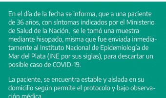 LA MUNICIPALIDAD ENVI UN NUEVO HISOPADO PARA DESCARTAR CASO DE COVID-19