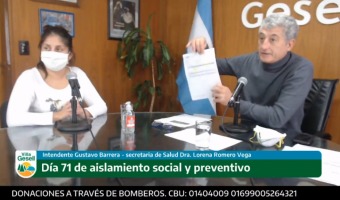 ANTE LAS DUDAS, EL INTENDENTE MOSTR EL INFORME DEL CASO POSITIVO