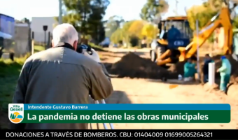 A PESAR DE LA PANDEMIA, EL MUNICIPIO CONTINA CON LAS OBRAS PROGRAMADAS
