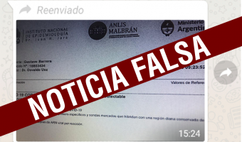 NOTICIA FALSA SOBRE UN FALSO HISOPADO AL INTENDENTE