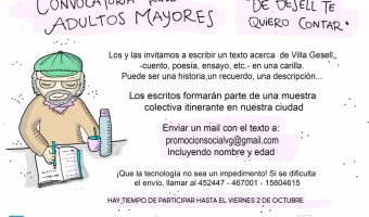 CONVOCATORIA PARA ADULTOS MAYORES DE GESELL TE QUIERO CONTAR