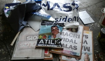 La municipalidad limpia la cartelera proselitista