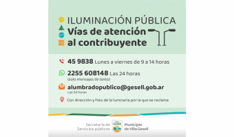 ILUMINACIN PBLICA: VAS DE ATENCIN A LA COMUNIDAD