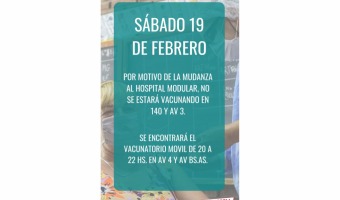 COVID-19: EL SBADO SLO SE VACUNAR EN EL MVIL DE BUENOS AIRES Y 4