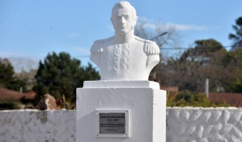 SE RESTAUR EL ICNICO BUSTO DEL GENERAL DON JOS DE SAN MARTN