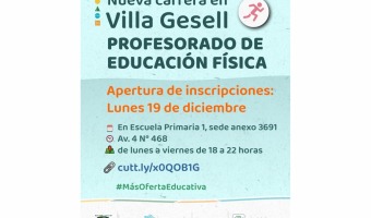 MS OFERTA EDUCATIVA: VILLA GESELL SUMA EL PRIMER PROFESORADO ESTATAL DE EDUCACIN FSICA