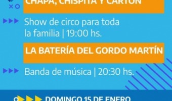 AGENDA DE ESPECTCULOS DE LA SEGUNDA SEMANA DE ENERO EN EL POLO CULTURAL SUR