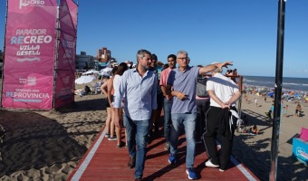 EL MINISTRO DE TURISMO, MATAS LAMMENS, VISIT LA CIUDAD DE VILLA GESELL