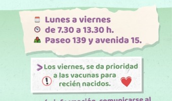 EL VACUNATORIO EST FUNCIONANDO EN EL CENTRO DE SALUD SUR