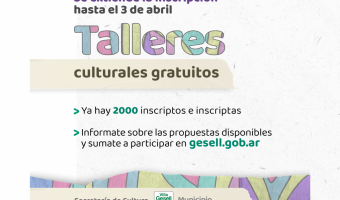 Talleres culturales: Se extiende el plazo de inscripcin