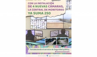 Con la instalacin de 4 nuevas cmaras, la Central de Monitoreo ya suma 250