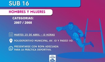 APERTURA DE CONVOCATORIA A JUGADORES Y JUGADORAS DE RUGBY