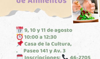 CURSO DE MANIPULACIN DE ALIMENTOS EN LA CASA DE LA CULTURA