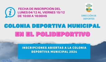 VUELVE LA COLONIA DEPORTIVA MUNICIPAL EN EL POLIDEPORTIVO