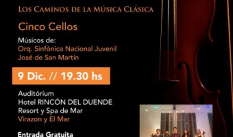 MAR DE LAS PAMPAS EN CONCIERTO PRESENTA CINCO CELLOS