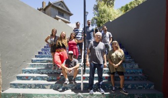 SE INAUGUR LA GRAN OBRA DE ARTE 42 ESCALONES EN MOSAICO