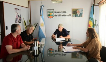 REUNIN ENTRE LA FUNDACIN MAR DE LAS PAMPAS EN CONCIERTO CON EL INTENDENTE GUSTAVO BARRERA