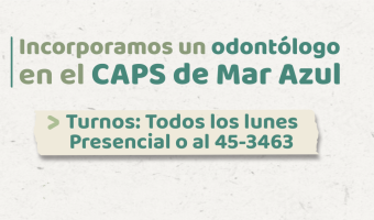 EL CAPS DE MAR AZUL INCORPOR UN ODONTLOGO