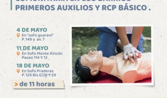 JORNADAS DE SALUD COMUNITARIA EN BARRIOS: RCP Y PRIMEROS AUXILIOS
