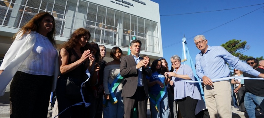 BARRERA Y KICILLOF INAUGURARON EL NUEVO EDIFICIO DE LA ESCUELA SECUNDARIA N�5 MARIANA HOROWITZ