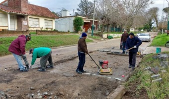 Contina la reparacin de baches