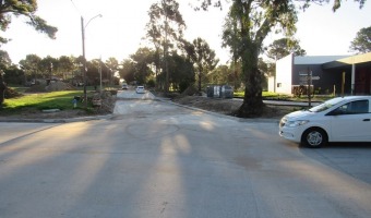 Est operativo el asfaltado del Paseo frente al jardn 907