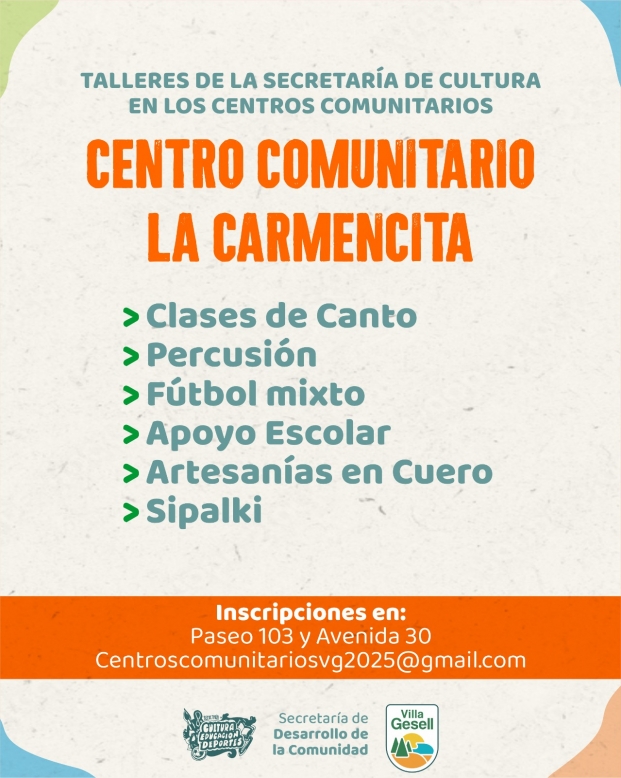 INSCRIPCIONES ABIERTAS PARA LOS TALLERES EN LOS CENTROS COMUNITARIOS ...
