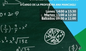 SE DICTAN CLASES DE APOYO GRATIS EN MATEMTICA