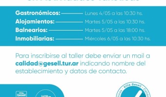TALLERES VIRTUALES EN CALIDAD SANITARIA PARA ACTIVIDADES TURSTICAS