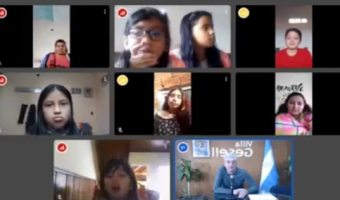 EL INTENDENTE REALIZ UNA VIDEOCONFERENCIA CON NIOS Y NIAS DE LA CIUDAD