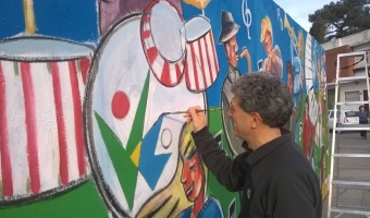 Todos dejaron su marca en el Proyecto Murales
