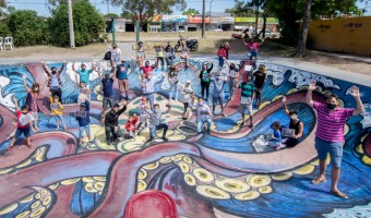 RECONOCIMIENTO A LOS ARTISTAS QUE INTERVINIERON EL SKATEPARK