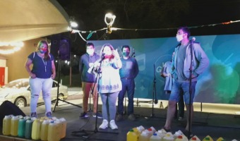 FERIANTES DONARON ELEMENTOS PARA COMEDORES Y MERENDEROS.