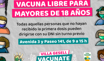 LA PROVINCIA DISPUSO VACUNACIN LIBRE PARA MAYORES DE 18 AOS