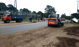 Personal de la Municipalidad trabaja sobre los efectos del temporal