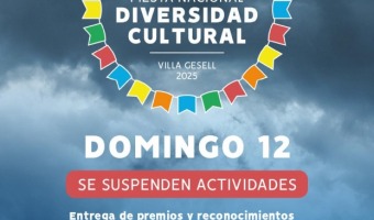 POR CUESTIONES CLIMÁTICAS, SE SUSPENDE LA CUARTA Y ÚLTIMA JORNADA DE LA FIESTA DE LA DIVERSIDAD CULTURAL
