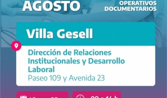 OPERATIVOS DOCUMENTARIOS GRATUITOS EN VILLA GESELL