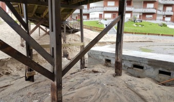 Luego de la lluvia, reparan la zona de Playa y Paseo 104